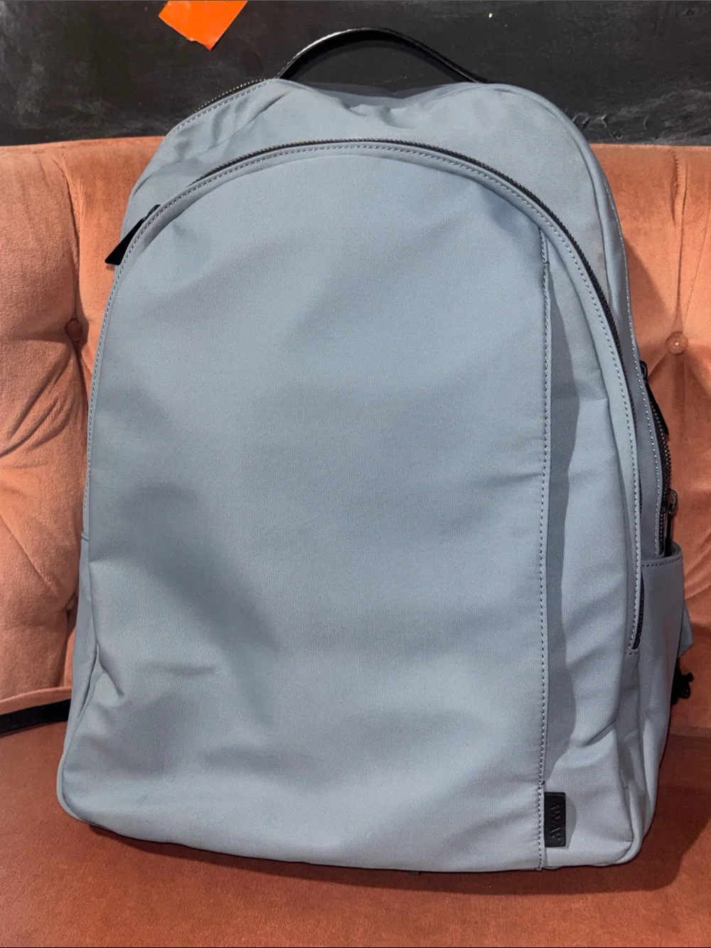 AWAY smoke blue backpack overnight multi pocket travel bag carry on vacation